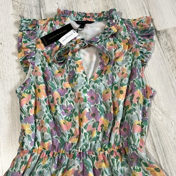 Banana Republic Ruffle Floral MIDI Dress Size Small NWT - Picture 7 of 12